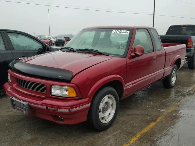 1GTCS1944T8518296 - 1996 GMC SONOMA RED photo 2