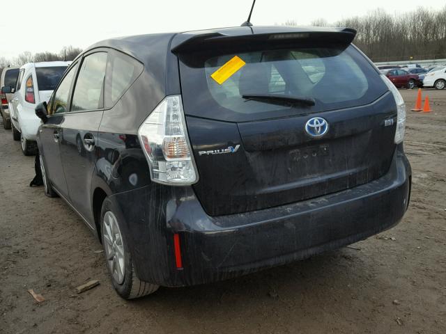 JTDZN3EU6C3072376 - 2012 TOYOTA PRIUS V BLACK photo 3