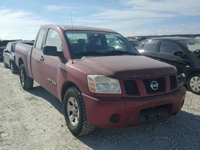 1N6BA06A05N565801 - 2005 NISSAN TITAN XE RED photo 1