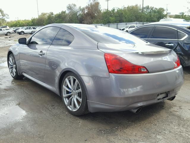 JNKCV64E08M124702 - 2008 INFINITI G37 BASE GRAY photo 3