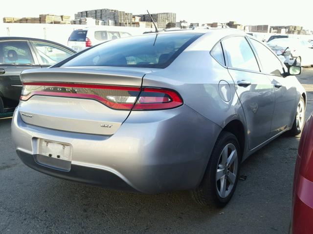 1C3CDFBB9FD187036 - 2015 DODGE DART SXT GRAY photo 4