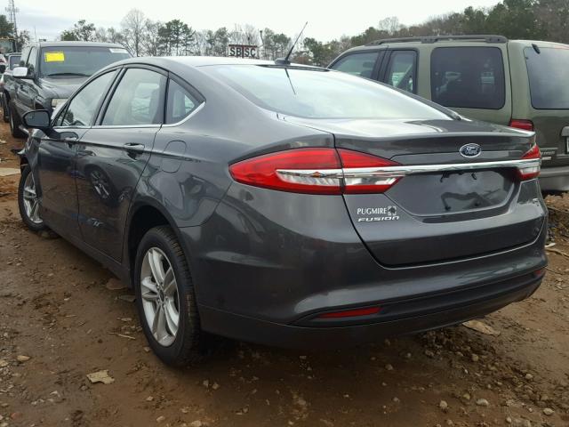 3FA6P0H77JR140271 - 2018 FORD FUSION SE SILVER photo 3