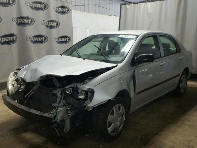 2T1BR32E75C452419 - 2005 TOYOTA COROLLA CE SILVER photo 2