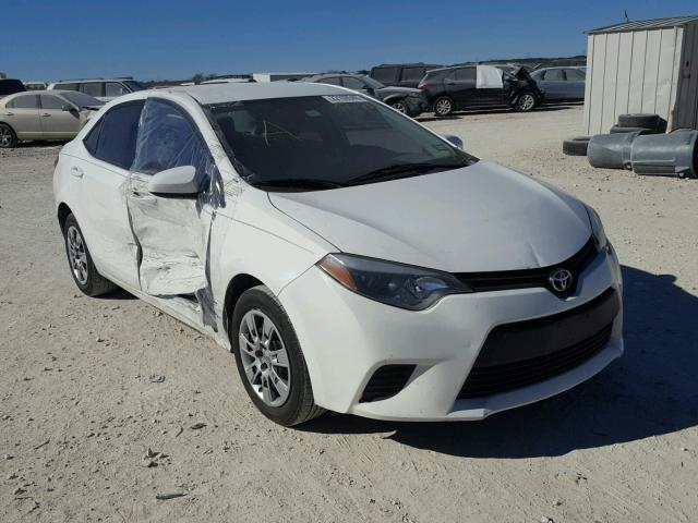 5YFBURHE2EP075989 - 2014 TOYOTA COROLLA L WHITE photo 1