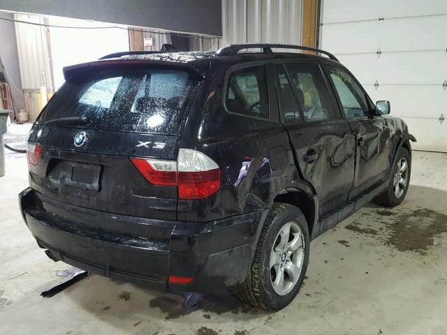 WBXPC93497WJ01962 - 2007 BMW X3 3.0SI BLACK photo 4