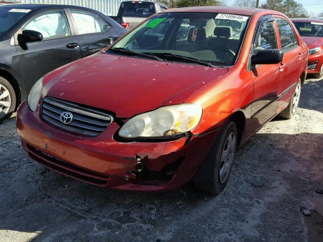 2T1BR32E63C018960 - 2003 TOYOTA COROLLA CE RED photo 2