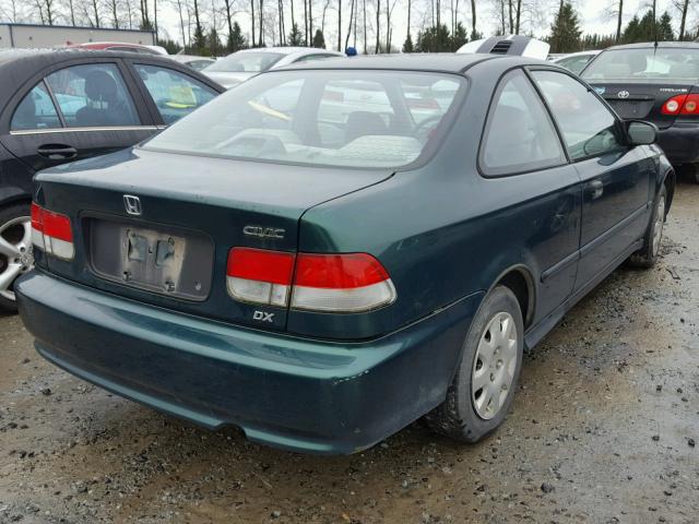 1HGEJ622XYL098437 - 2000 HONDA CIVIC DX GREEN photo 4