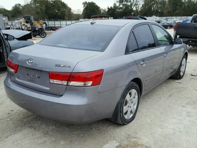 5NPET46C58H299005 - 2008 HYUNDAI SONATA GLS GRAY photo 4