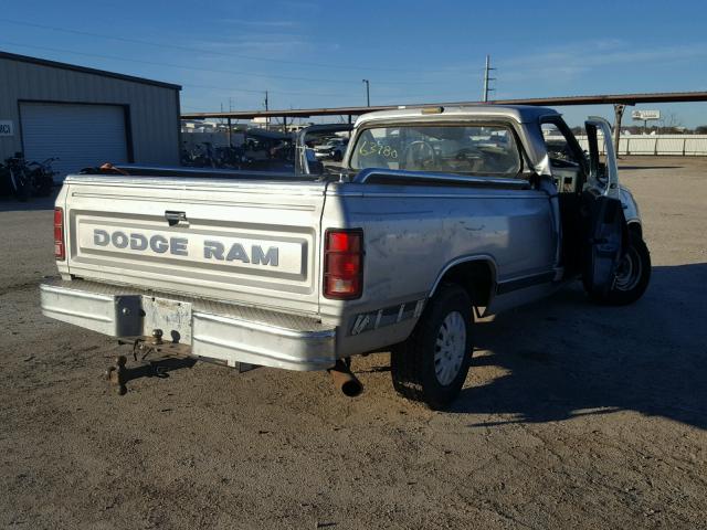 1B7FD04Y6JS620064 - 1988 DODGE D-SERIES D GRAY photo 4