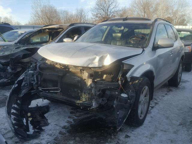 JN8AZ08W43W226504 - 2003 NISSAN MURANO SL SILVER photo 2