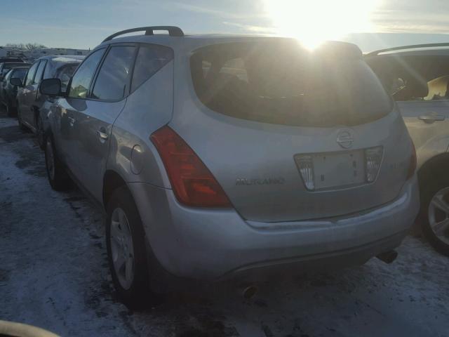 JN8AZ08W43W226504 - 2003 NISSAN MURANO SL SILVER photo 3