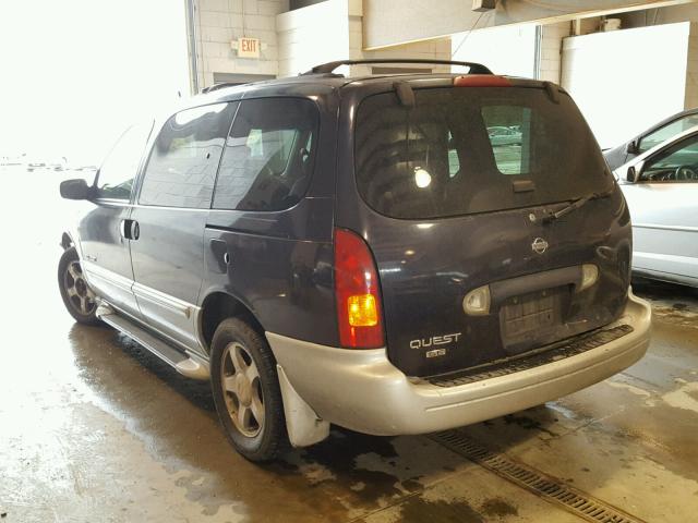 4N2XN11T7YD812878 - 2000 NISSAN QUEST SE SILVER photo 3