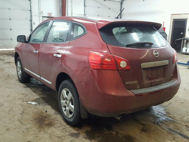 JN8AS5MV8DW645259 - 2013 NISSAN ROGUE S RED photo 3