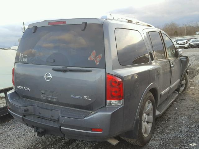 5N1BA0ND7EN613076 - 2014 NISSAN ARMADA SV GRAY photo 4