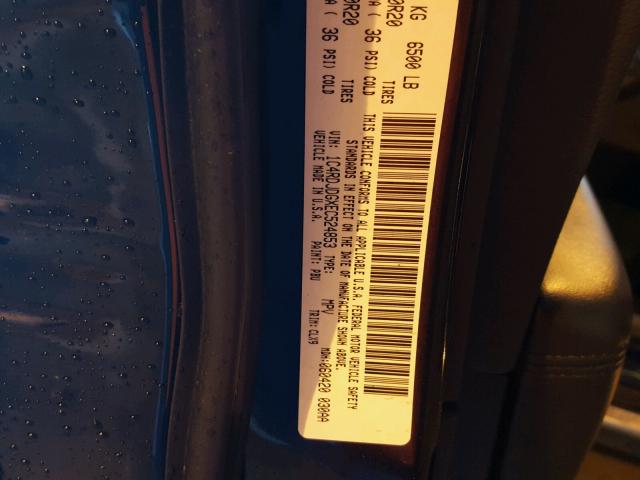 1C4RDJDGXEC524853 - 2014 DODGE DURANGO LI BLUE photo 10