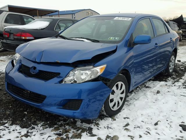 2T1BU4EE6AC389887 - 2010 TOYOTA COROLLA BA BLUE photo 2