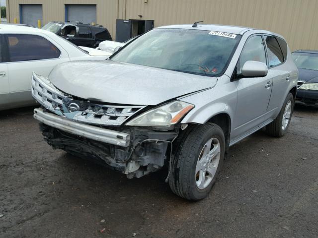 JN8AZ08T93W122497 - 2003 NISSAN MURANO SL SILVER photo 2