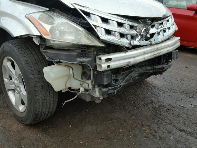 JN8AZ08T93W122497 - 2003 NISSAN MURANO SL SILVER photo 9