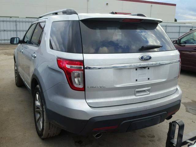 1FMHK8F82CGA41486 - 2012 FORD EXPLORER L SILVER photo 3