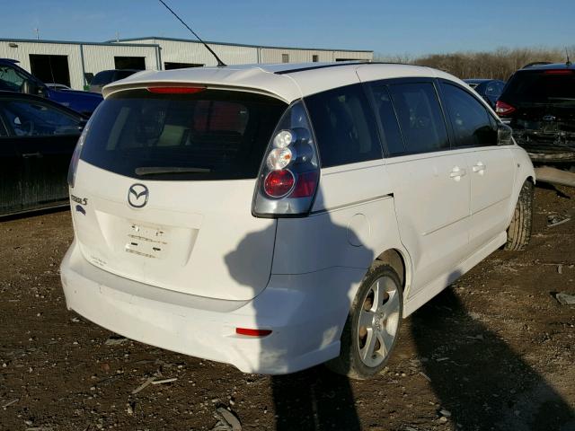 JM1CR293X60110042 - 2006 MAZDA 5 WHITE photo 4