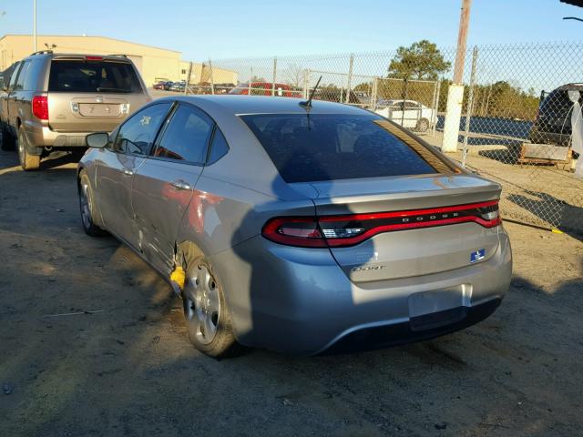 1C3CDFAA9FD278168 - 2015 DODGE DART SE SILVER photo 3