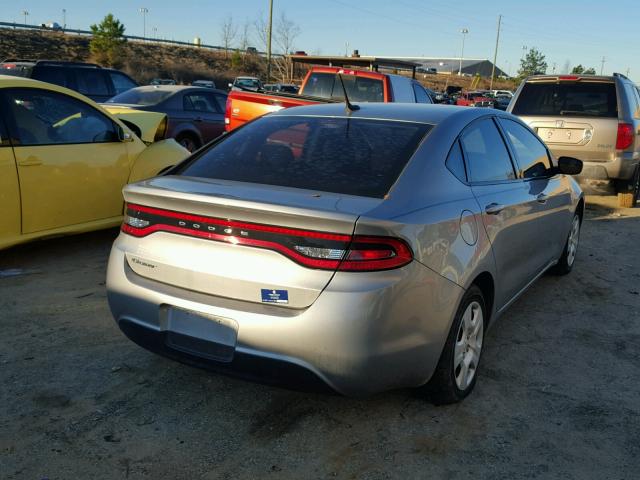 1C3CDFAA9FD278168 - 2015 DODGE DART SE SILVER photo 4