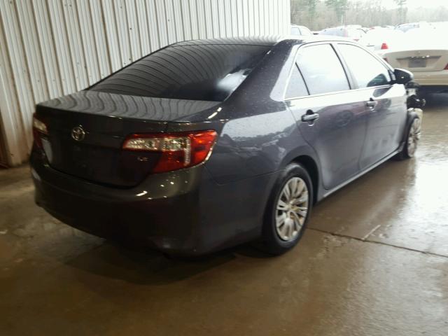 4T4BF1FK0DR299138 - 2013 TOYOTA CAMRY L GRAY photo 4