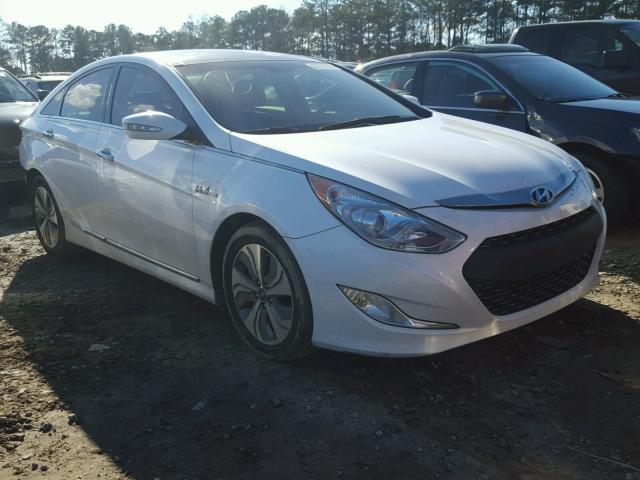 KMHEC4A40FA135550 - 2015 HYUNDAI SONATA HYB WHITE photo 1