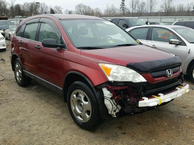 JHLRE48357C037619 - 2007 HONDA CR-V LX MAROON photo 1