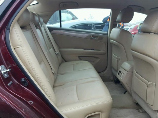 4T1BK36B07U252469 - 2007 TOYOTA AVALON XL MAROON photo 6