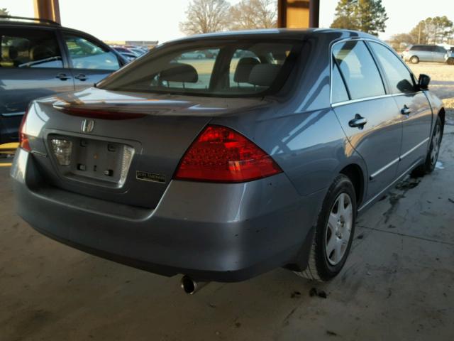 1HGCM56427A088077 - 2007 HONDA ACCORD LX BLUE photo 4