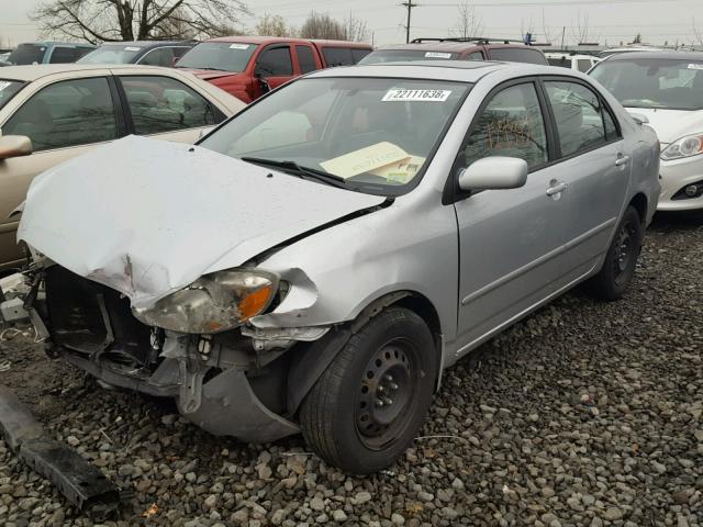 1NXBR30E25Z342878 - 2005 TOYOTA COROLLA CE SILVER photo 2