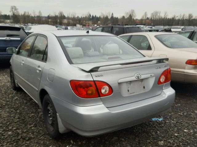 1NXBR30E25Z342878 - 2005 TOYOTA COROLLA CE SILVER photo 3