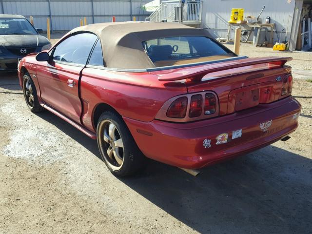 1FAFP45X1WF220391 - 1998 FORD MUSTANG GT RED photo 3