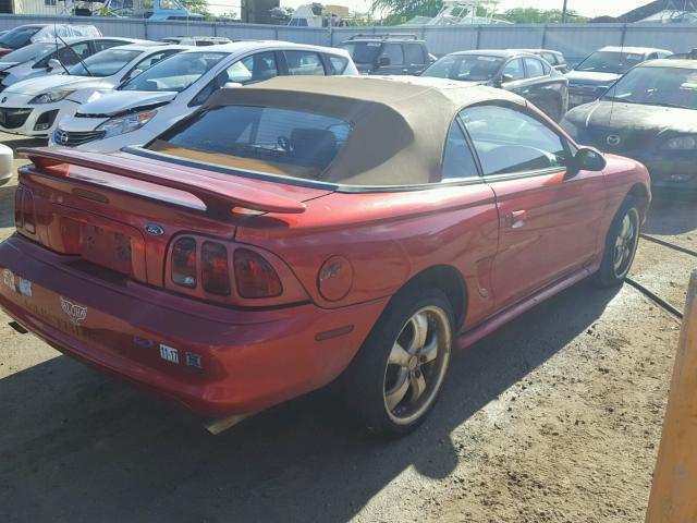 1FAFP45X1WF220391 - 1998 FORD MUSTANG GT RED photo 4