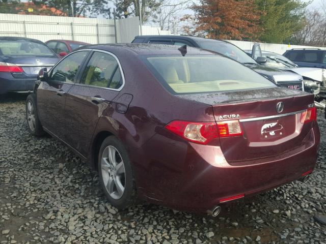 JH4CU2F40CC019320 - 2012 ACURA TSX BURGUNDY photo 3