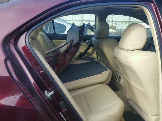 JH4CU2F40CC019320 - 2012 ACURA TSX BURGUNDY photo 6