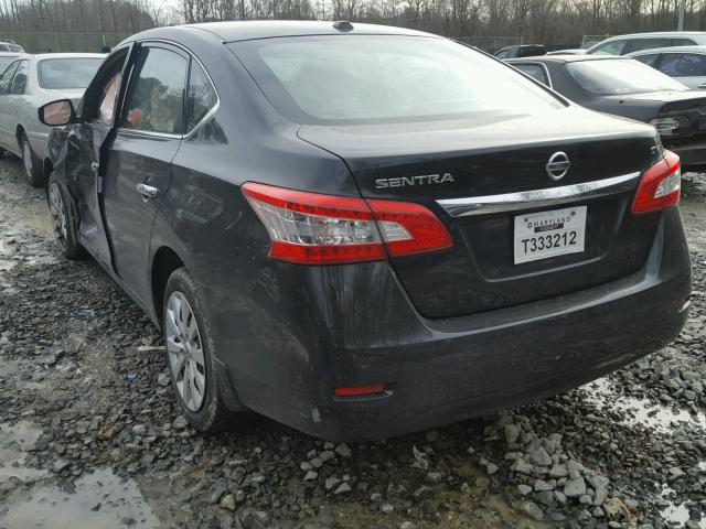 3N1AB7AP7FY276471 - 2015 NISSAN SENTRA S BLACK photo 3