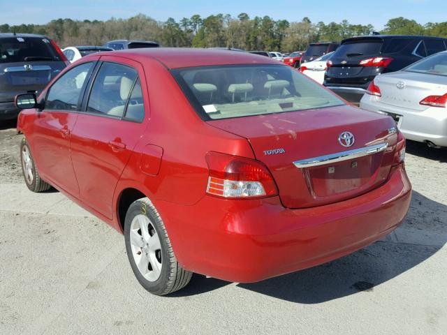 JTDBT923881292725 - 2008 TOYOTA YARIS RED photo 3