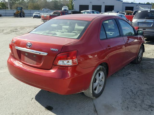 JTDBT923881292725 - 2008 TOYOTA YARIS RED photo 4