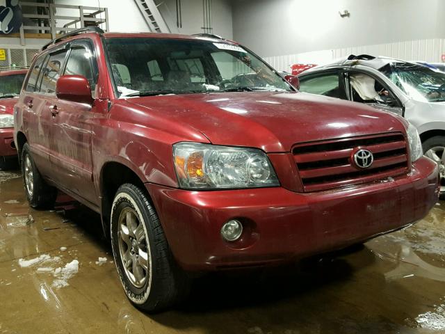 JTEGP21A570136658 - 2007 TOYOTA HIGHLANDER MAROON photo 1