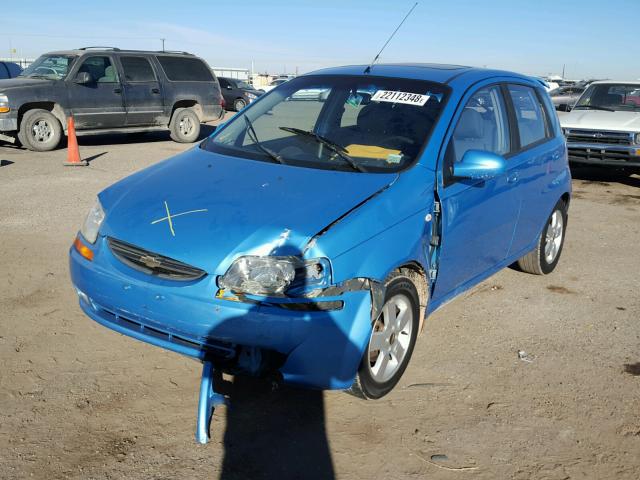 KL1TG66606B652905 - 2006 CHEVROLET AVEO LT BLUE photo 2