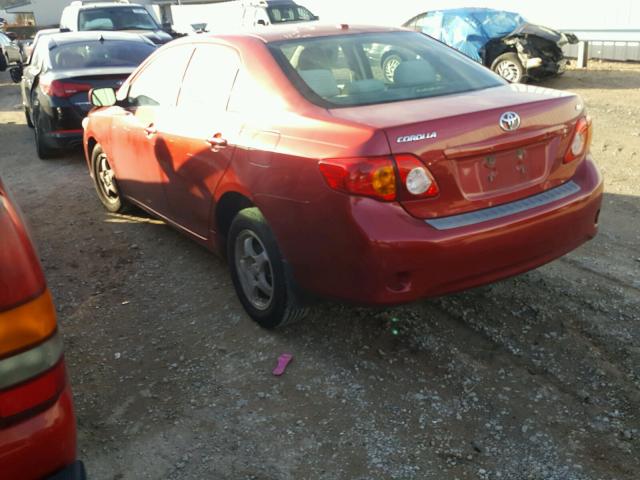 1NXBU40E79Z059967 - 2009 TOYOTA COROLLA BA RED photo 3