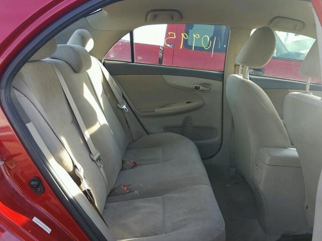 1NXBU40E79Z059967 - 2009 TOYOTA COROLLA BA RED photo 6