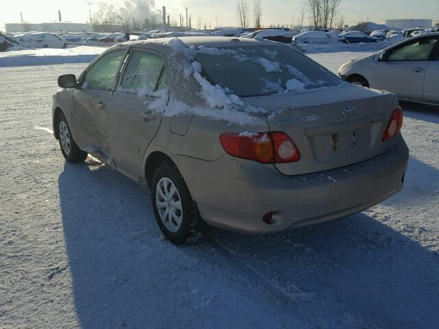 2T1BU40E99C102030 - 2009 TOYOTA COROLLA BA BEIGE photo 3