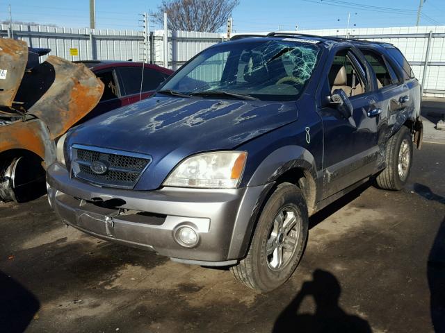 KNDJD733355482450 - 2005 KIA SORENTO EX BLUE photo 2