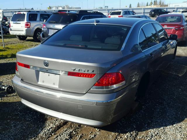 WBAGN63463DR09081 - 2003 BMW 745 LI GRAY photo 4