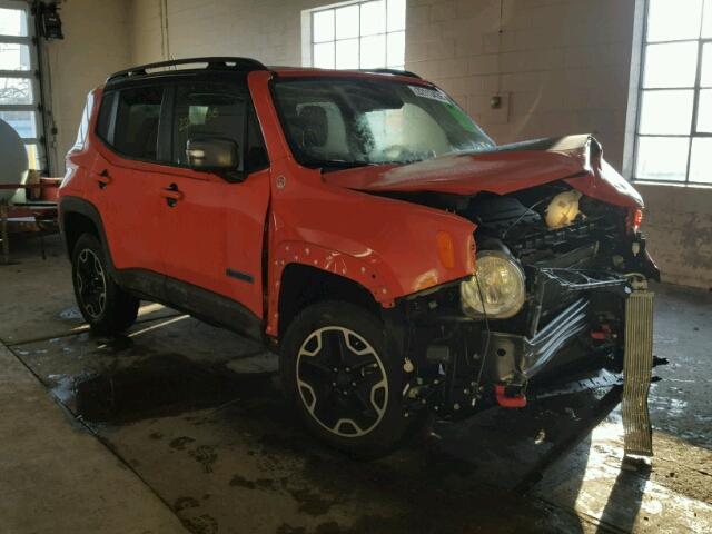 ZACCJBCT1GPD49569 - 2016 JEEP RENEGADE T ORANGE photo 1