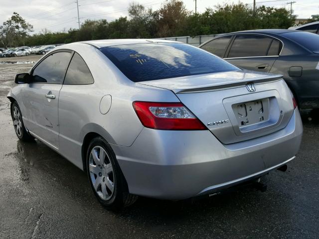 2HGFG12637H528605 - 2007 HONDA CIVIC LX SILVER photo 3