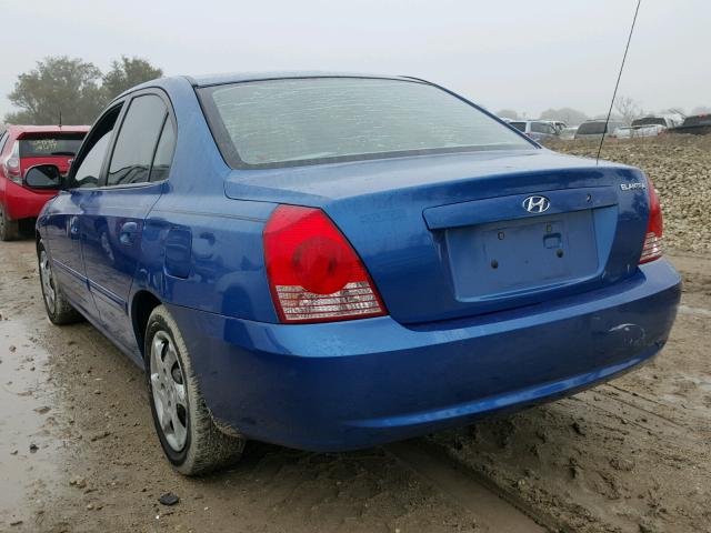 KMHDN46D36U305414 - 2006 HYUNDAI ELANTRA GL BLUE photo 3